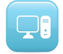 桌面計算機元素光澤圖標