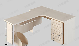 3D電腦桌模型