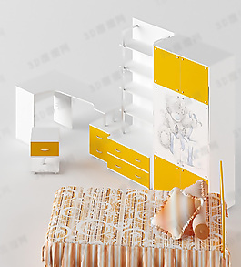 3D兒童床模型
