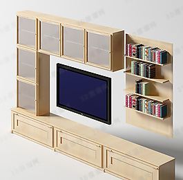3D電視柜模型