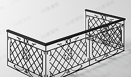 3D栏杆模型