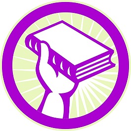 手里拿著一本書放在圓