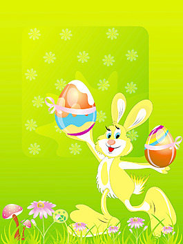 隨著復活節復活節快樂矢量插畫