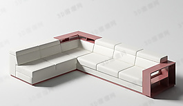 3D多人沙發(fā)模型