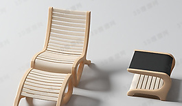 3D躺椅模型