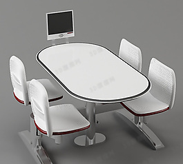 3D桌椅組合模型