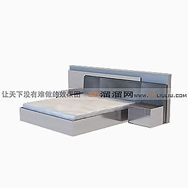 3D雙人床模型