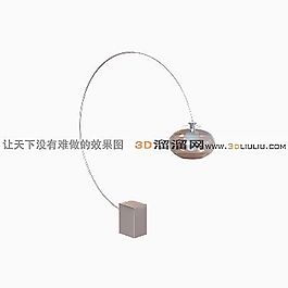 3D铁艺落地灯模型