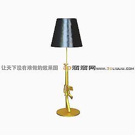 3D鐵藝落地燈模型