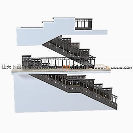 3D樓梯模型