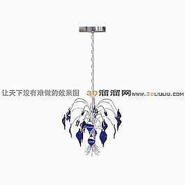 3D欧式水晶吊灯模型