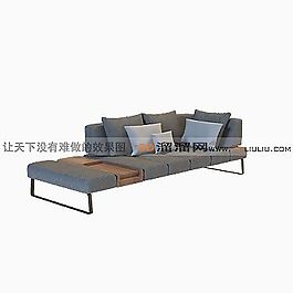3D多人沙發(fā)模型