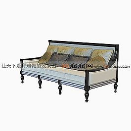 3D多人沙發(fā)模型