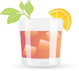 在廣場(chǎng)的玻璃圖標(biāo)的熱帶飲料