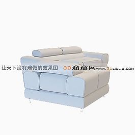 3D多人沙發(fā)模型