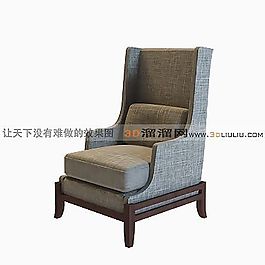 3D豪華扶手椅模型