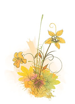 摘要花卉背景矢量插畫