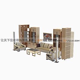 3D沙發(fā)茶幾組合模型