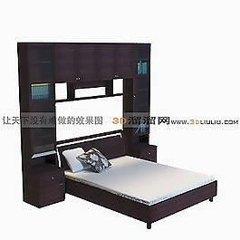 3D雙人床模型