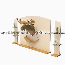 3D背景墻模型