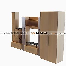 3D電視柜模型
