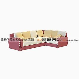 3D多人沙發(fā)模型