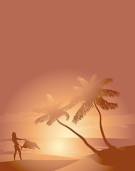 對野生熱帶海灘女孩