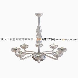 3D歐式水晶吊燈模型