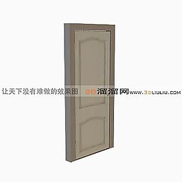 3D平開(kāi)門模型