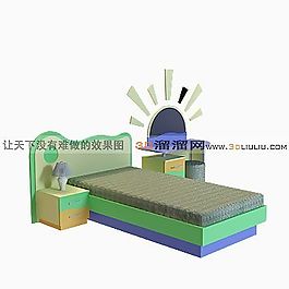 3D兒童床模型