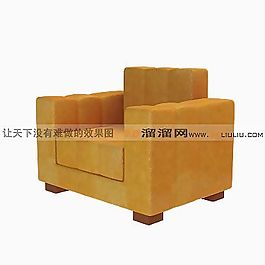 3D單人沙發(fā)模型
