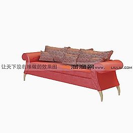 3D多人沙發(fā)模型
