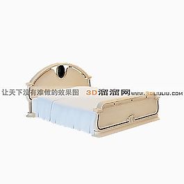 3D單人床模型