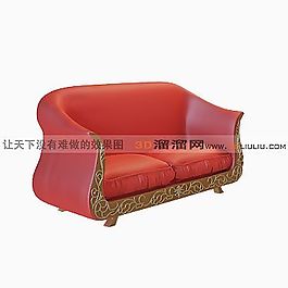 3D雙人沙發(fā)模型