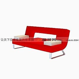 3D雙人沙發(fā)模型
