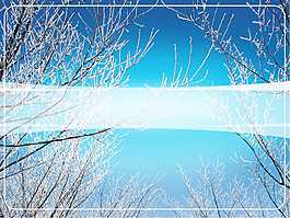 冬天雪景ppt模板