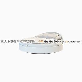 3D雙人床模型
