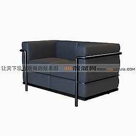 3D双人沙发模型