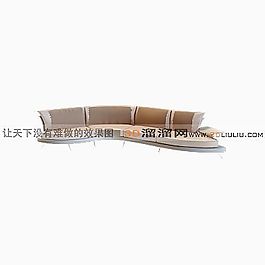 3D多人沙發(fā)模型