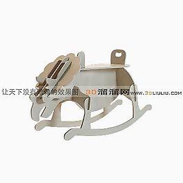 3D兒童木馬模型