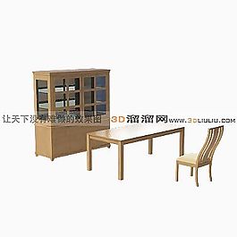 3D桌椅組合模型