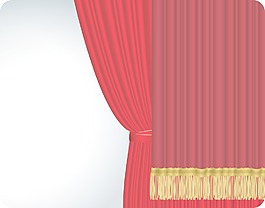 红色幕布向量