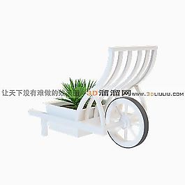 3D手推車模型