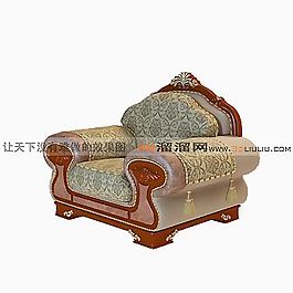 3D單人沙發(fā)模型