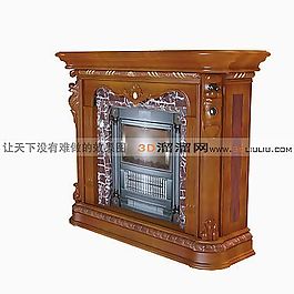 3D壁爐模型