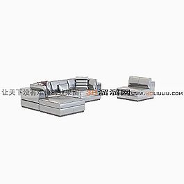 3D多人沙發(fā)模型