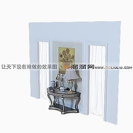 3D背景墻模型
