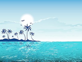 夏季背景矢量插畫