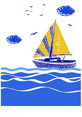 大海上行駛的船