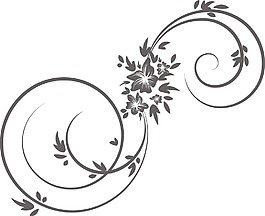 矢量花卉渦流
